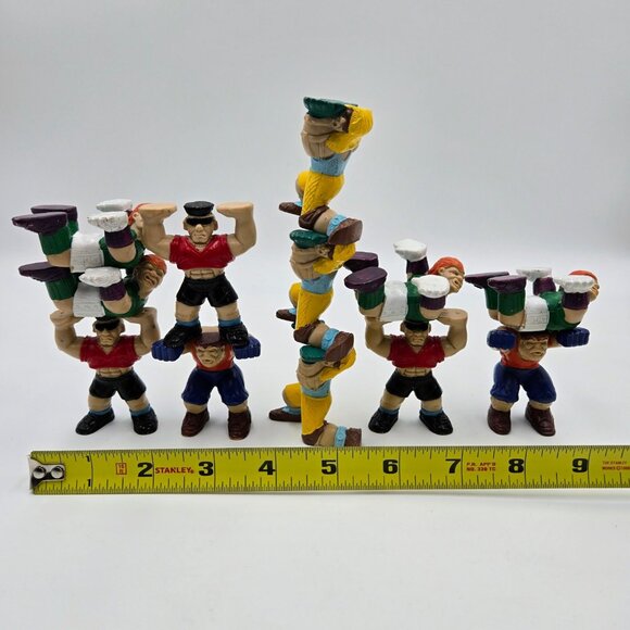 Vintage 1980s Street Stackers Irwin Toys Wrestling Figures Toy Lot Of 12 Read - Picture 3 of 3